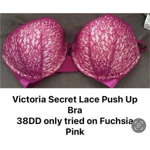 Fushia Pink Victoria Secret Never Worn Lace Bra 38DD